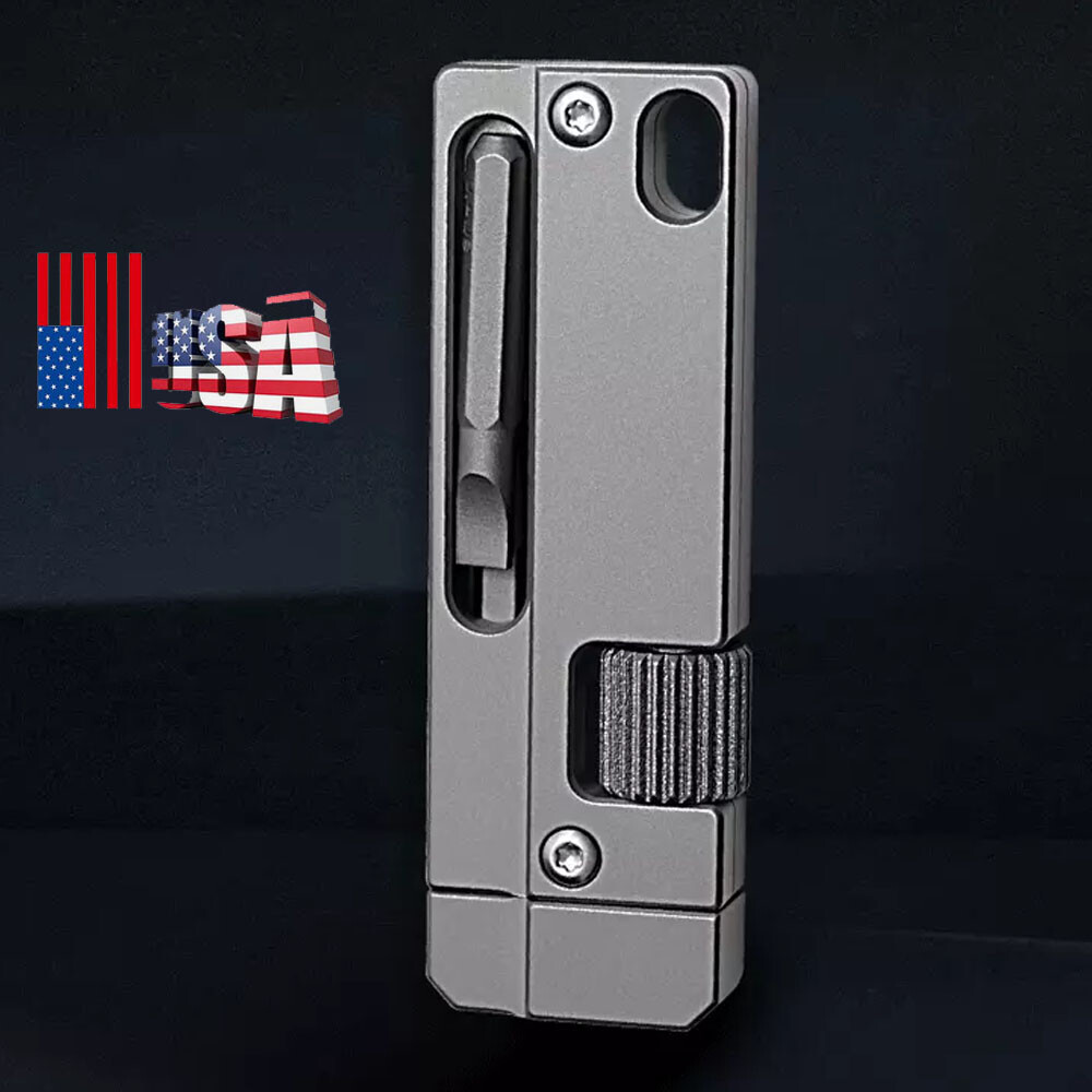 For EDC Titanium Alloy Multi Tool Adjustable Wrench Pocket With Bit Holder HOT