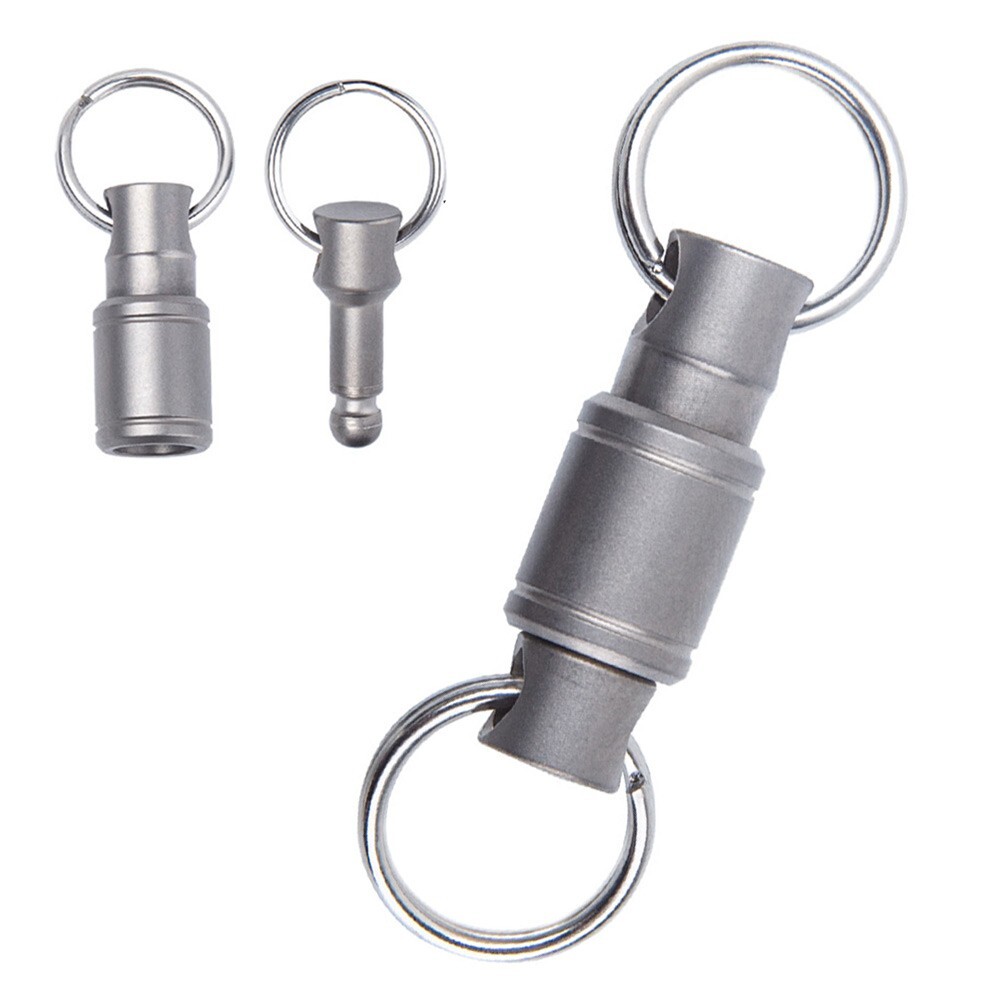 TitaniumAlloy Keychain Detachable Car Key Holder?? Swivel Quick-Release Tool