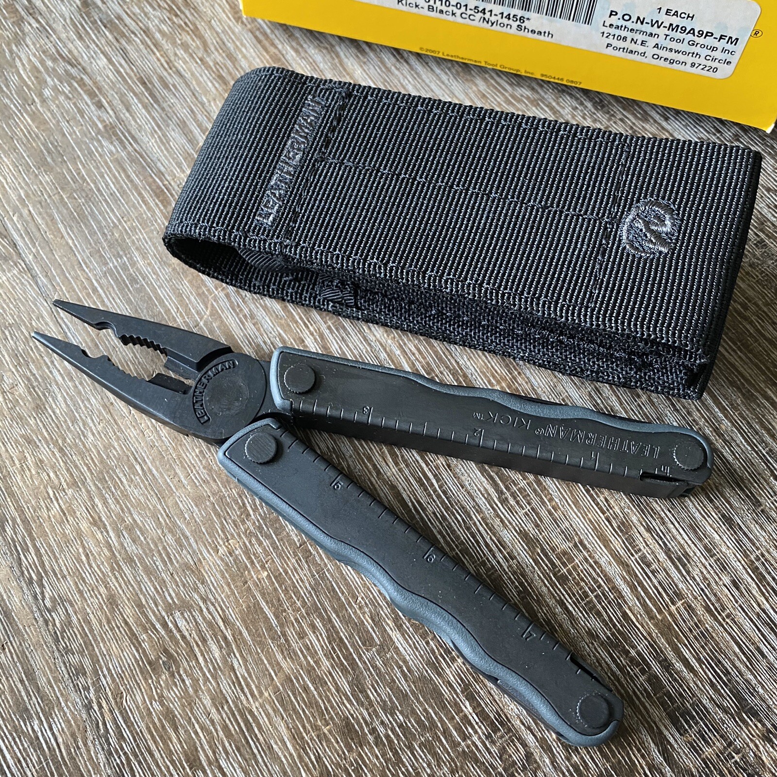 Vintage Leatherman KICK Black CC/Cap Crimper. MOLLE sheath