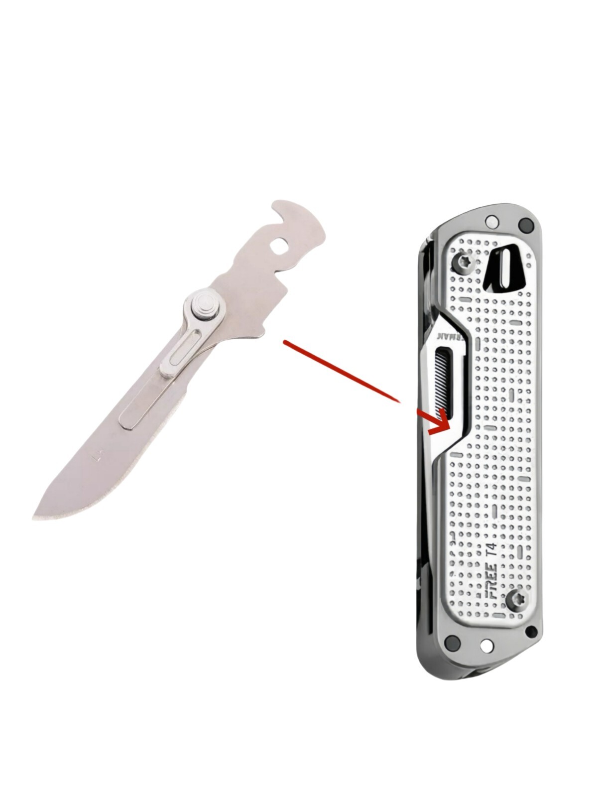 Scalpel Handle with Thumb Grip Fits Surgical Blade #22 for Leatherman T2 T4