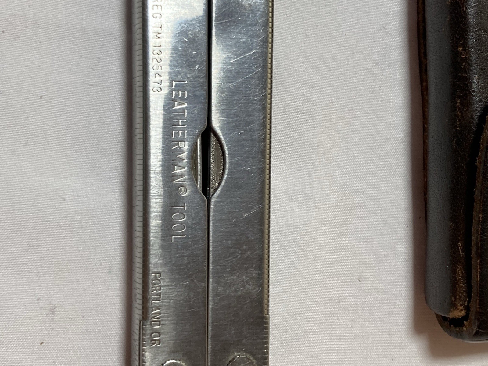 Vintage Original Leatherman TM 1325473 Multi Tool With Leather Sheath