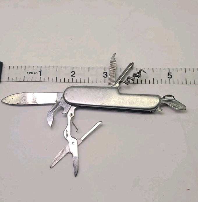 Vintage Stainless Steel Multi Tool Pocket Knife Swiss Type