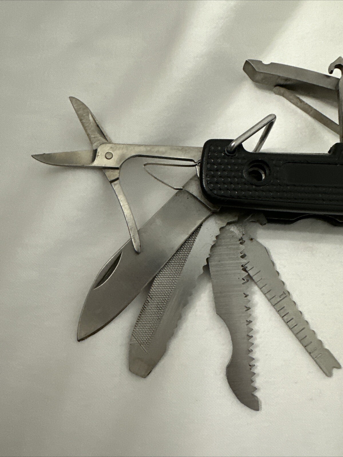 Knife Multi-Tool 8 Function Needle Nose Pliers Screw Driver Scissors Rule