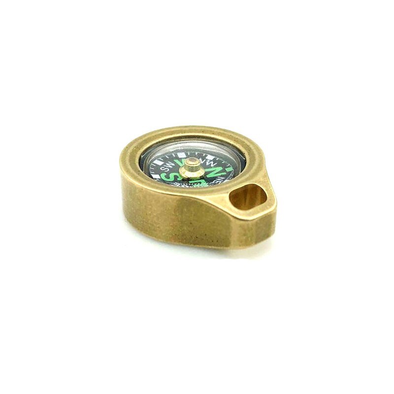 Portable Brass Compass for Outdoor Camping Travel EDC Tool Necklace Pendant DIY