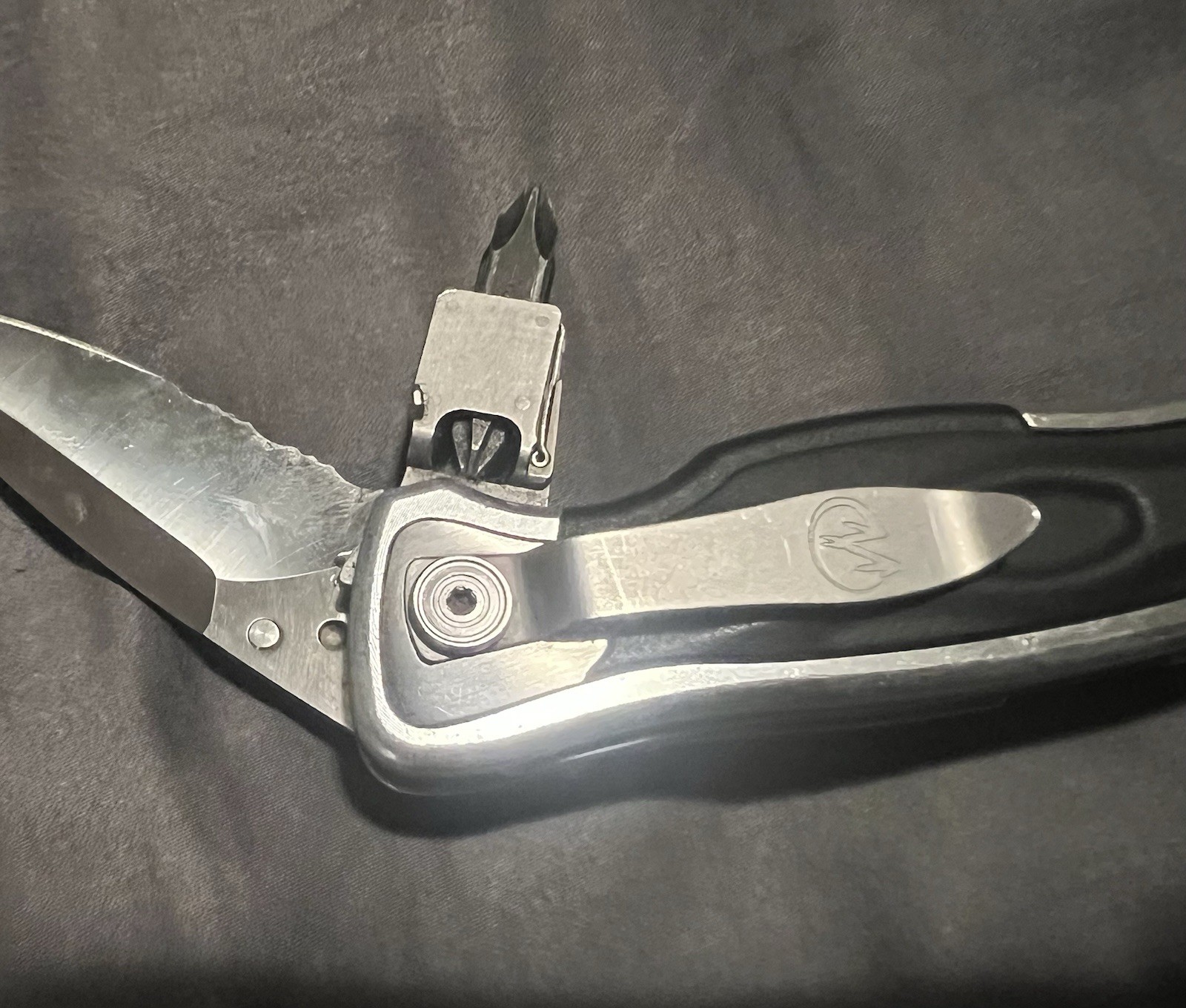 RARE Discontinued Leatherman E306X Knife Bit Holder Driver Caribiner Bottle
