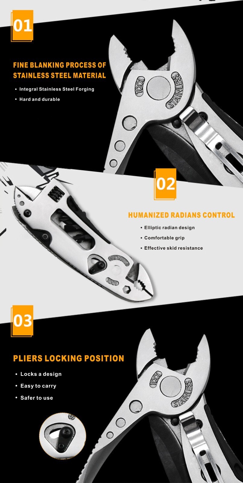 Travel Wrench Multi Tool Bicycle Knife With Screwdriver Pliers Function Purpose