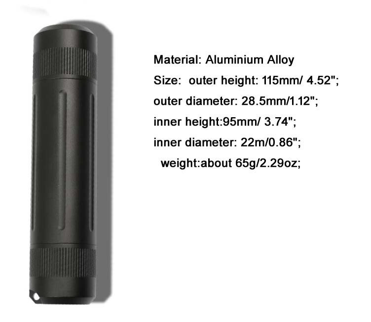 Outdoor EDC Aluminium Alloy Waterproof Case Pill Box Keychain Pendant Storage