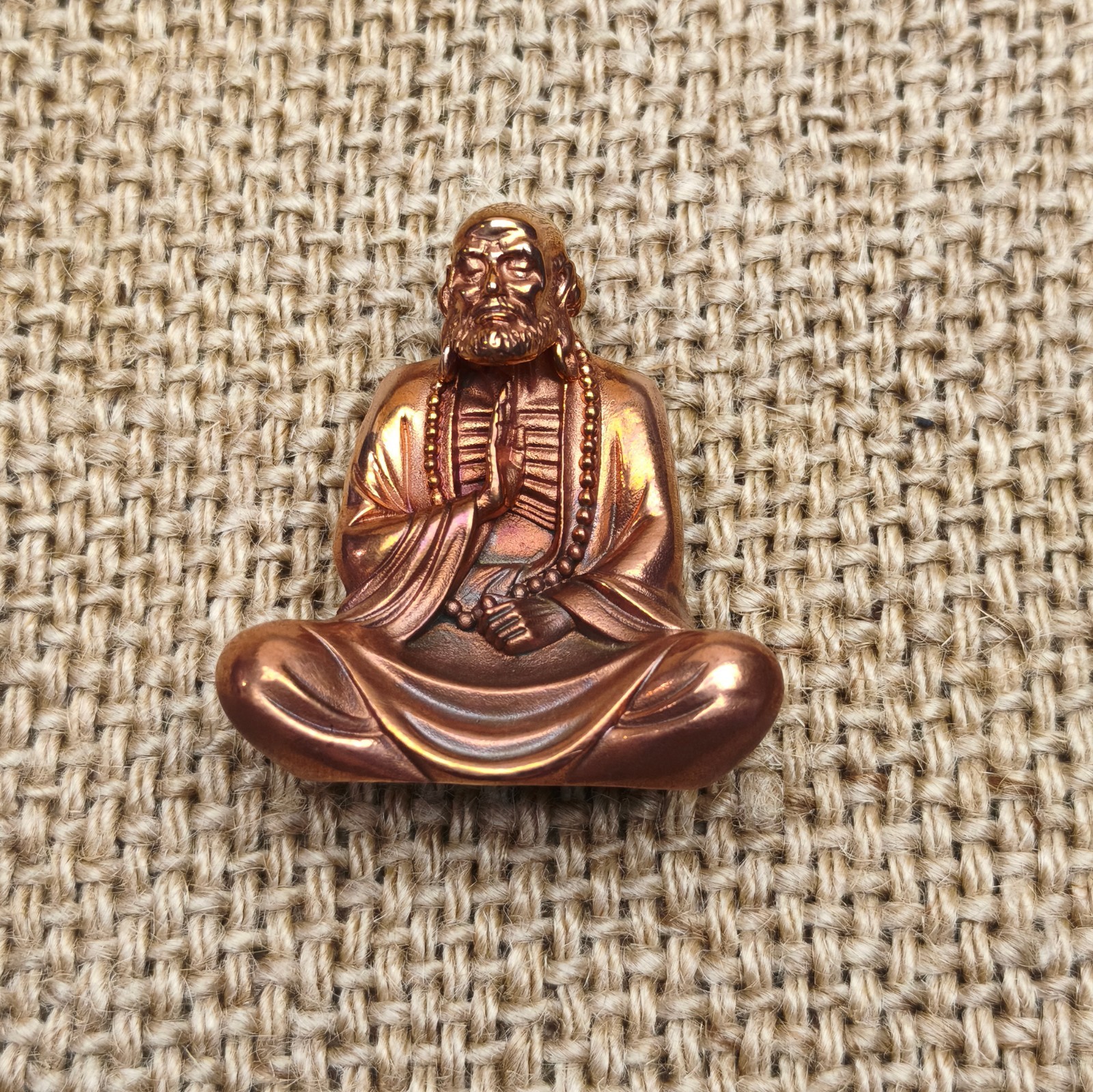Purple copper dharma Buddhism ornament Solid handcraft statue