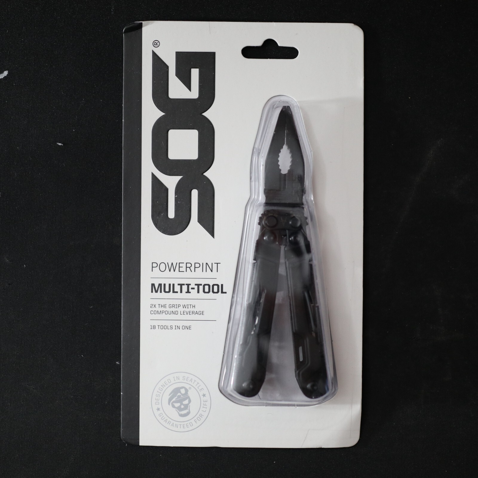 SOG POWERPINT 18 IN 1 MULTI-TOOL PLIERS BOTTLE OPENER KNIFE SCREWDRIVER – BLACK