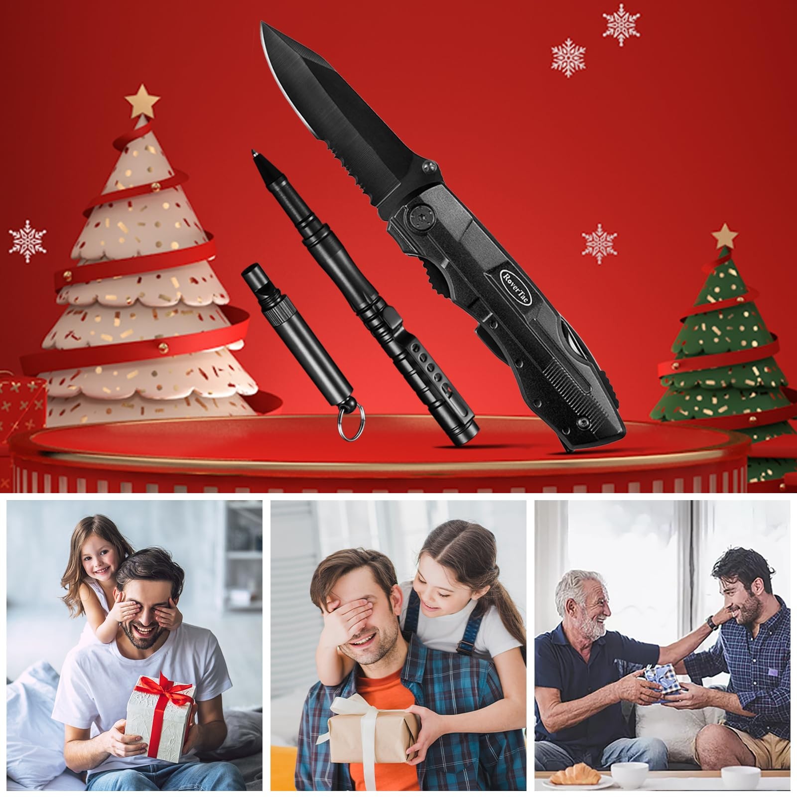 Multitool Knife Set as Gift for Dad, 15in1 Multitool Knife, Ballpoint Pen…