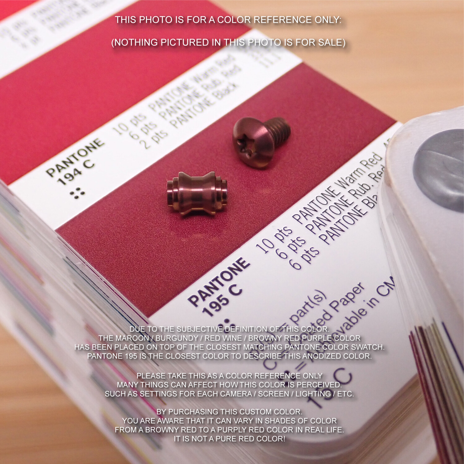 Benchmade 940-1 Osborne Knife 2 PC Titanium Standoffs Anodized MAROON / RED WINE
