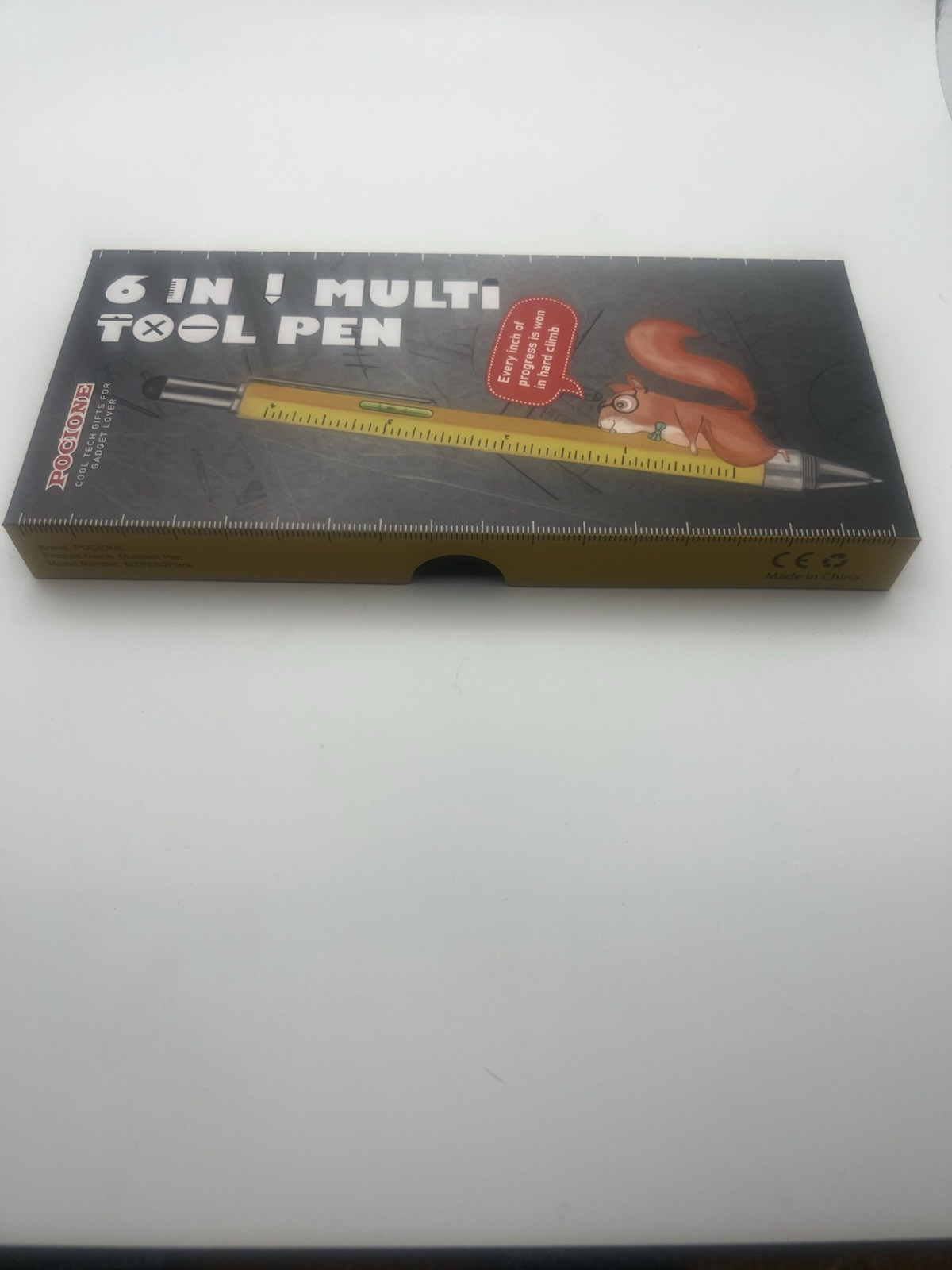 Pocione 6 in 1 Multi Tool Pen NIB Stylus Level Ruler Screwdriver