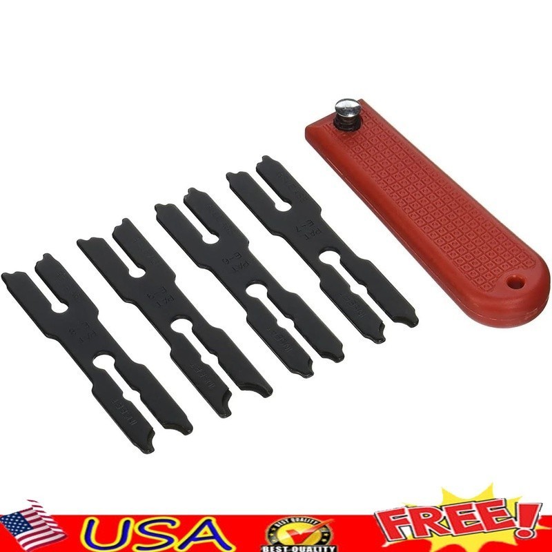 E-Clip Tool Interchangeable Blades Spring Loaded Ergonomic Handle US