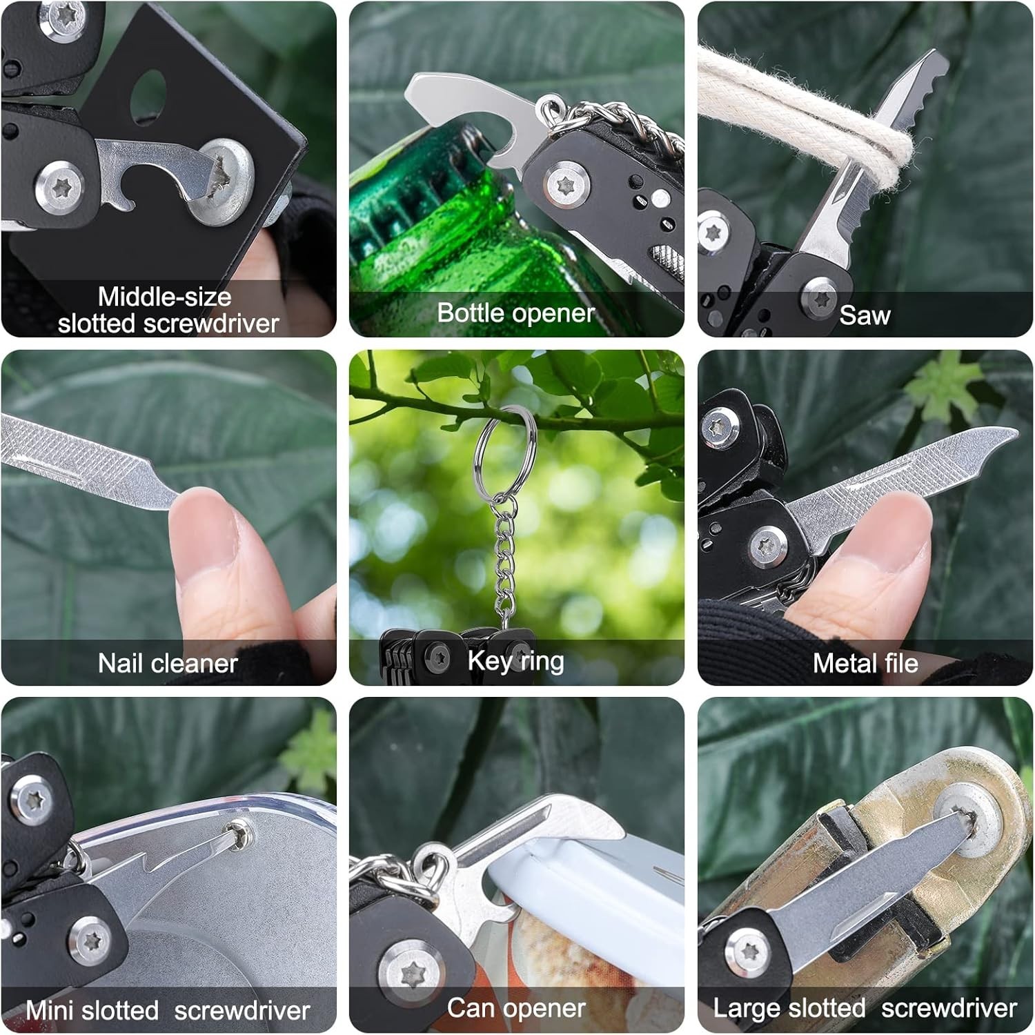 Mini Multitool Knife 12 in 1 Small Pocket Multi Tool with Knife and Pliers