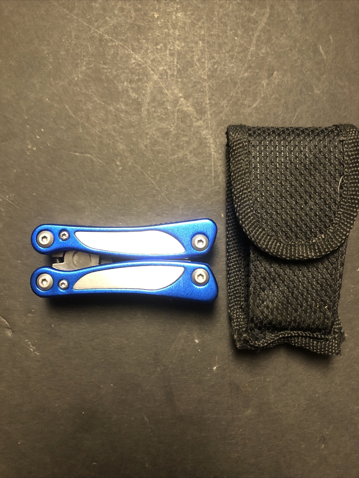 High Sierra Spring Assisted Pliers Multi Tool Knife Blue w/ Silver Accent & Case