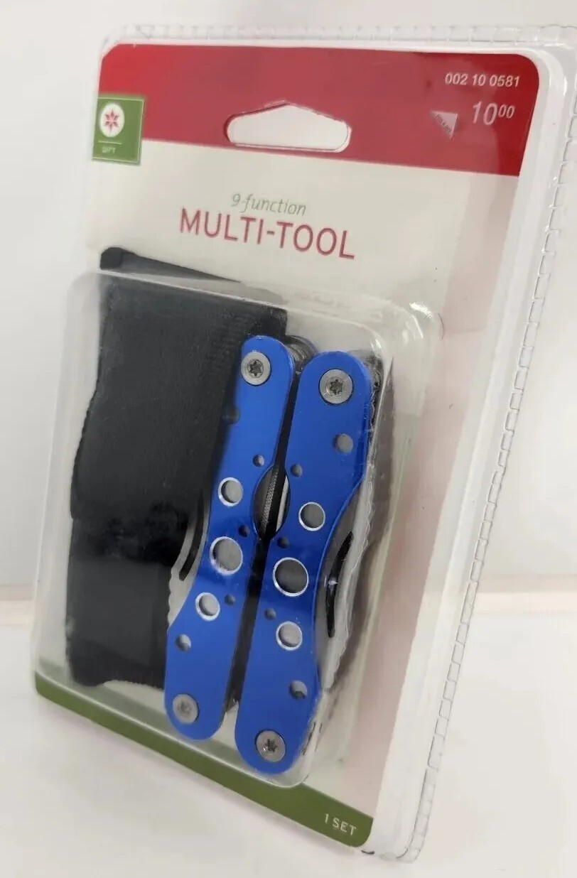 Generic 9-Function Multi-Tool With Carrying Case Packet Handy Tool ( Blue )