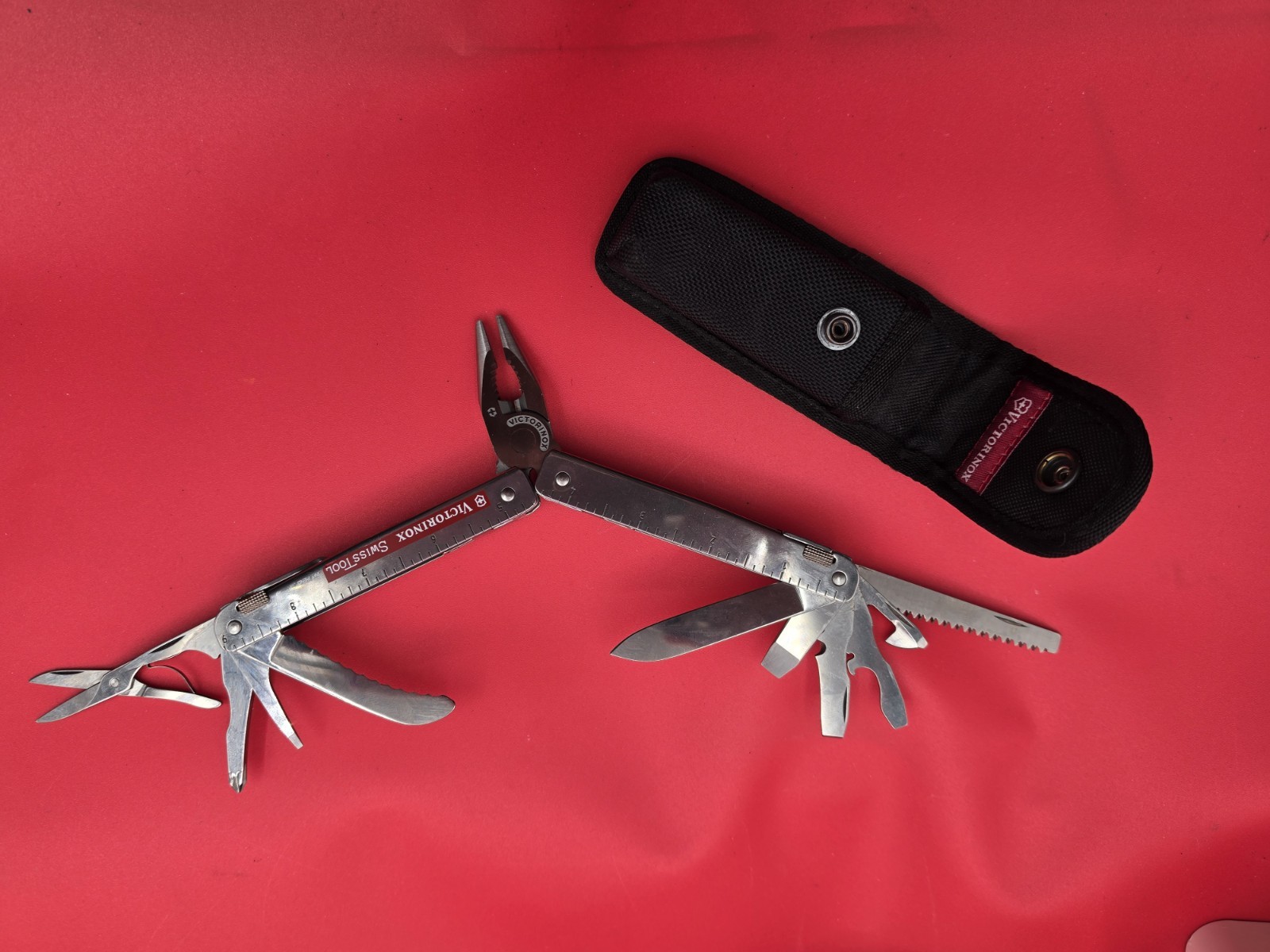Vintage Victorinox Swiss tool Swiss Army Knife Multi Tool! WITH SHEATH!