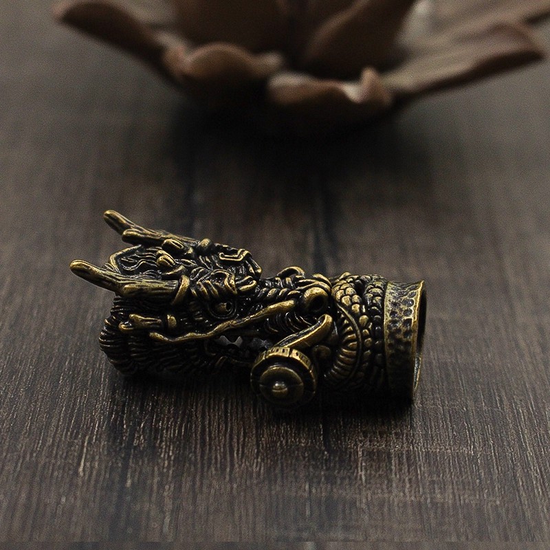Dragon head bracelet buckle joint snake DIY accessories woven pure brass silver