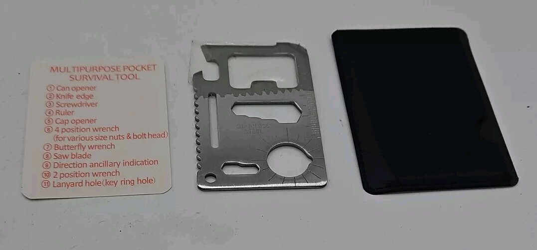 Stainless Steel Multipurpose Pocket Survival Tool – Lot of 19