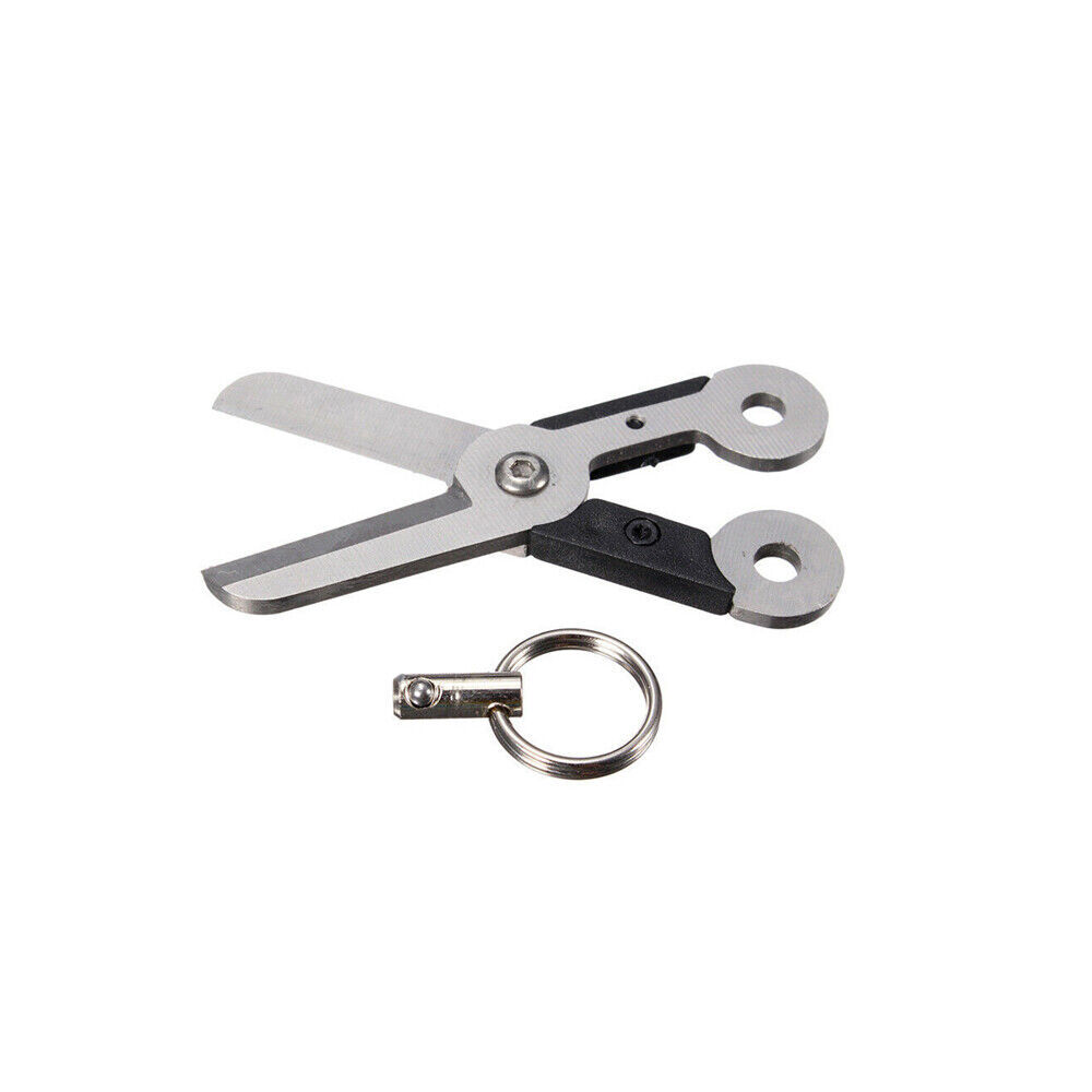 3pcs Gear Mini Scissor Spring Load Detachable Keychain Multi Tool Survival EDC