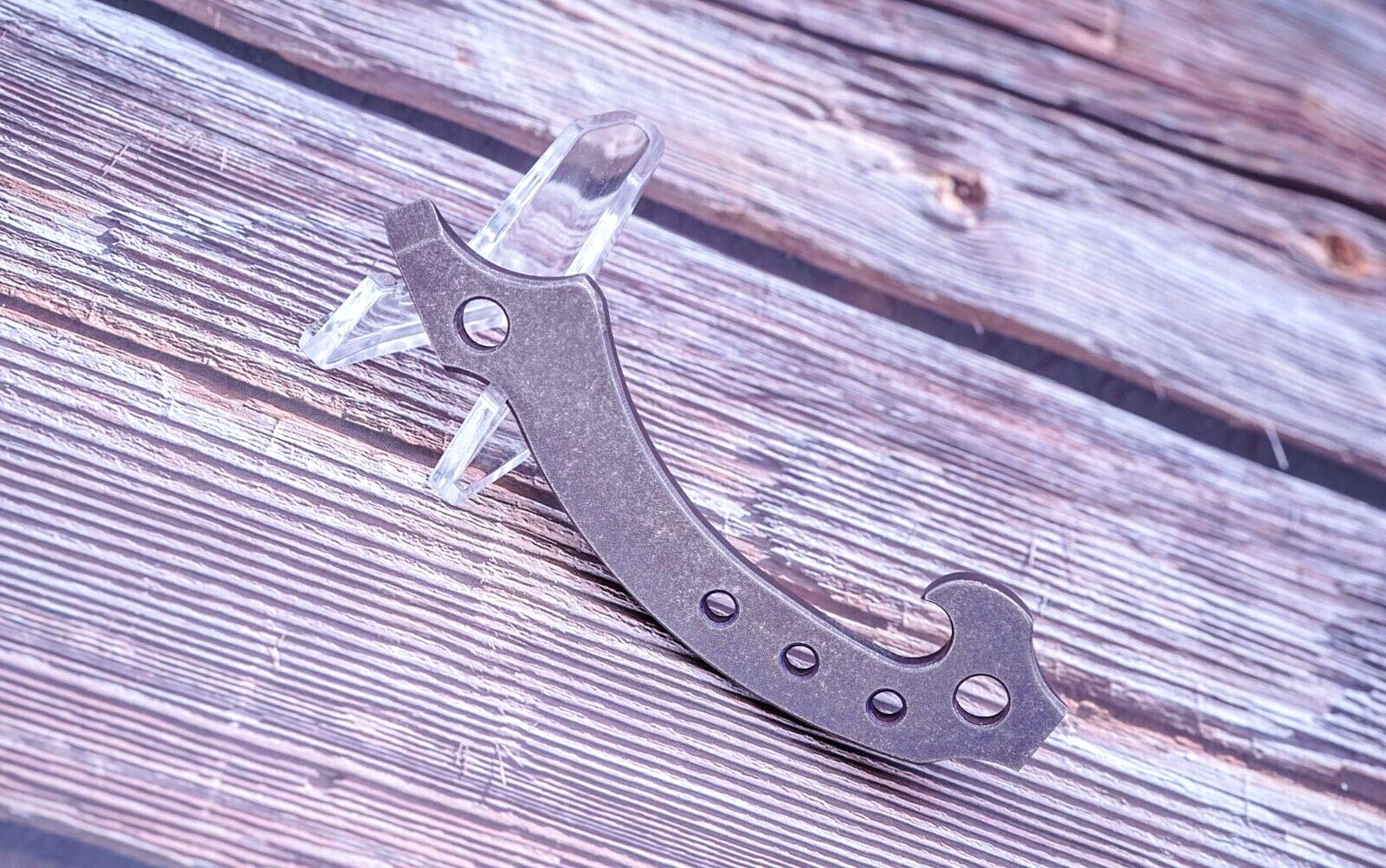 Tuffknives Laffer Curve Keychain-Bottle Opener-Pry Bar, Bronze Anodized Titanium