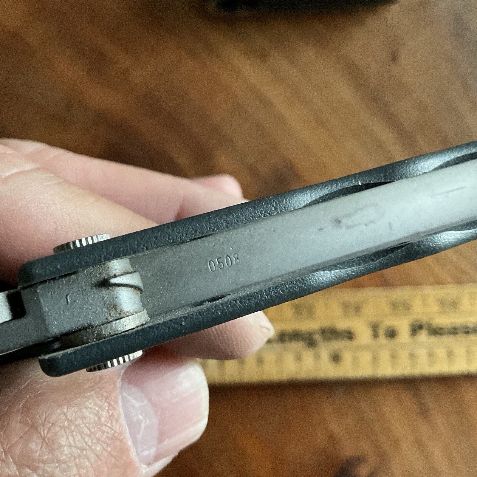 Vintage Leatherman Kick Folding Multi Tool Pliers Knife w Sheath May 2008 Date