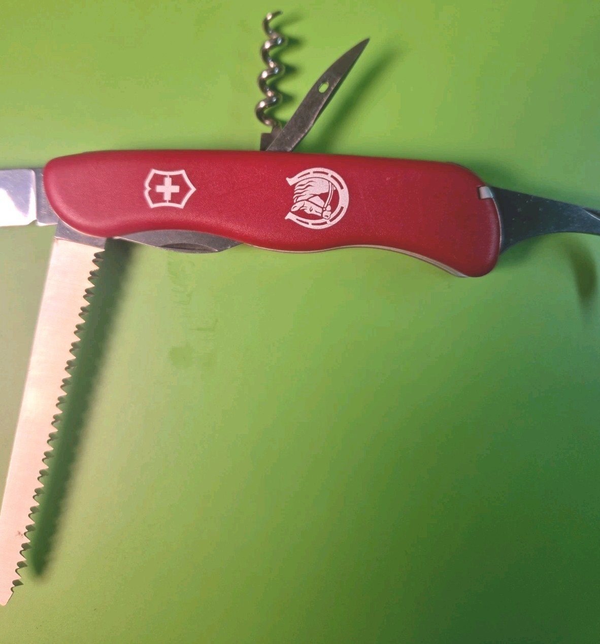 Victorinox Equestrian 111mm Swiss Army Knife – Red Horse Head Logo – Hoof Pick