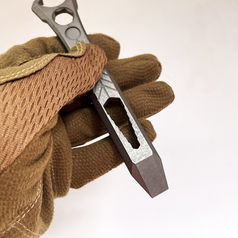 Titanium alloy crowbar multifunctional tool outdo bottle opener hexagonal wrench
