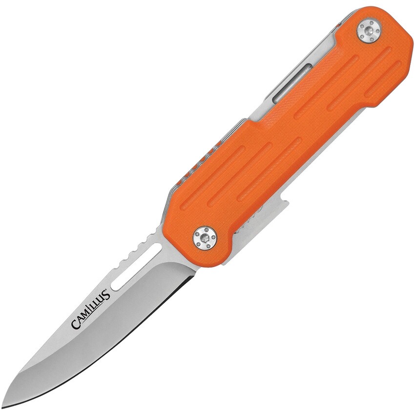 Camillus Multi Tool Pocket Knife Titamium Bonded 420 Steel Blade G10 Handle