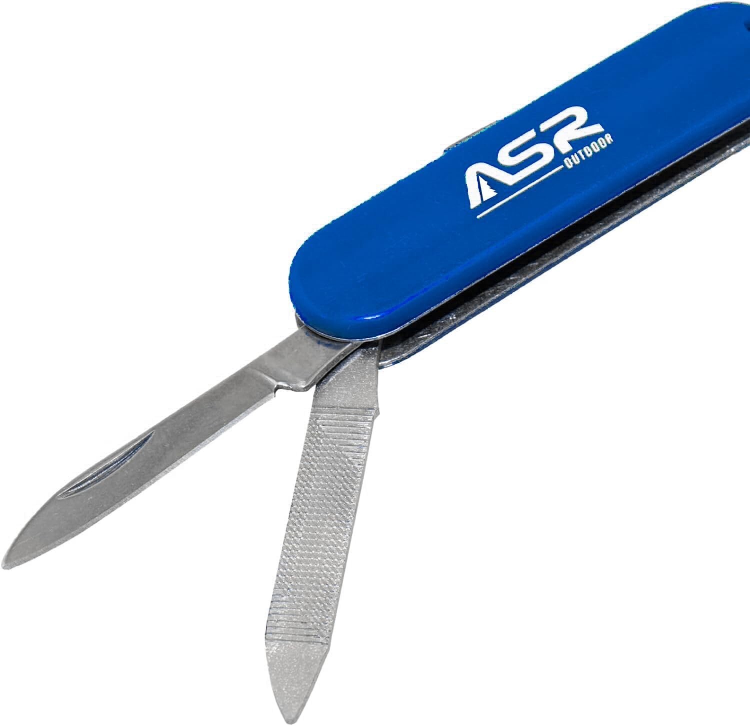 ASR Outdoor Mini EDC Small Pocket Knife Multi Tool – LOGO Blue