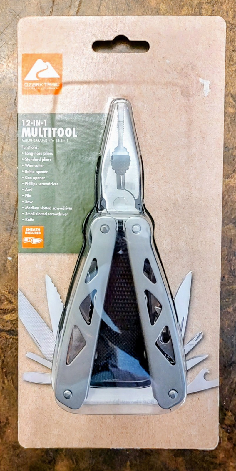 Brand New 6 Inch Ozark Trail 12 In 1 Multitool Belt Loop Sheath Included Silver