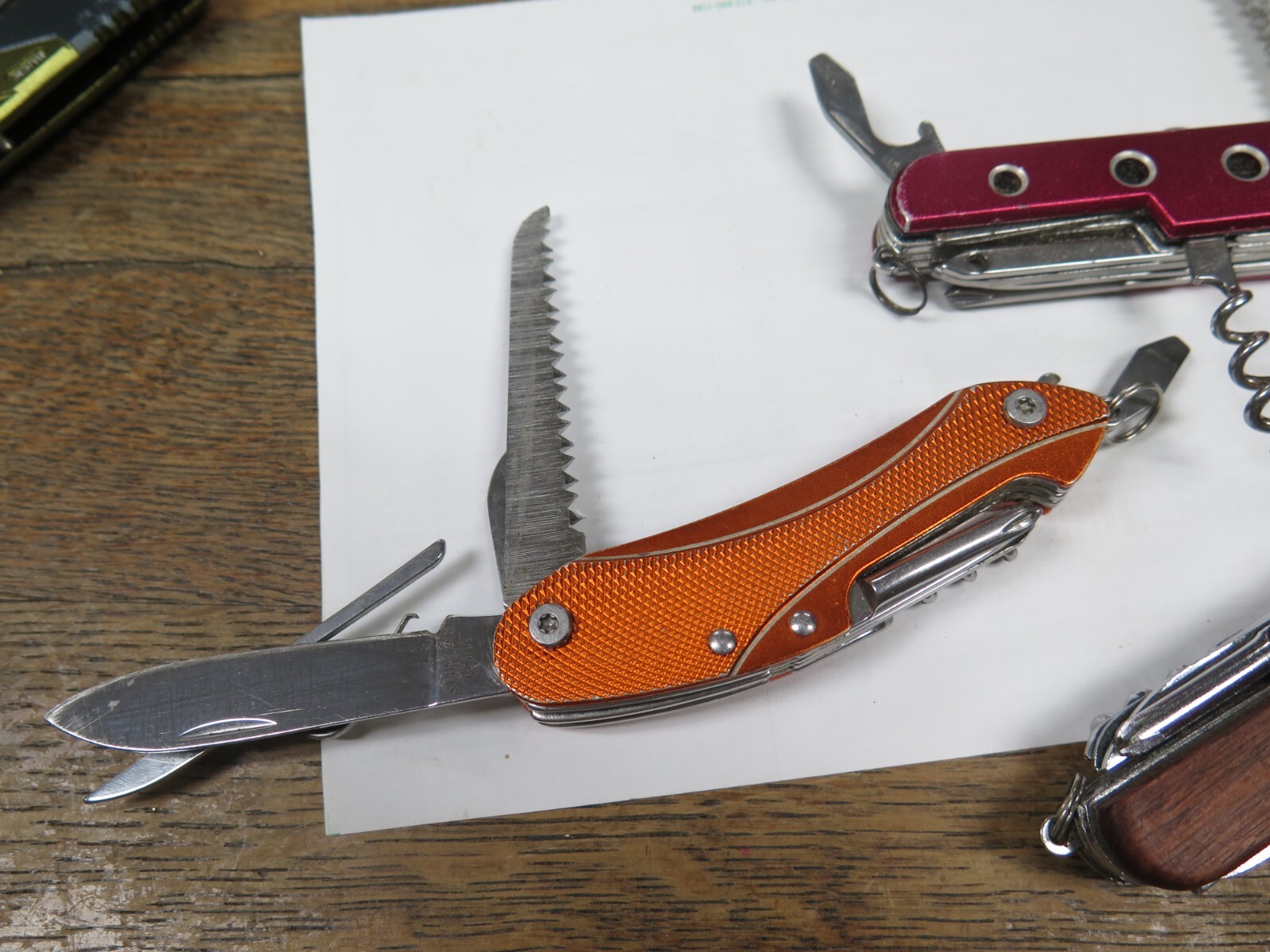 3 QTY LOT SALE ORANGE RED BROWN Multi-Tool, ALL USED AND WORK