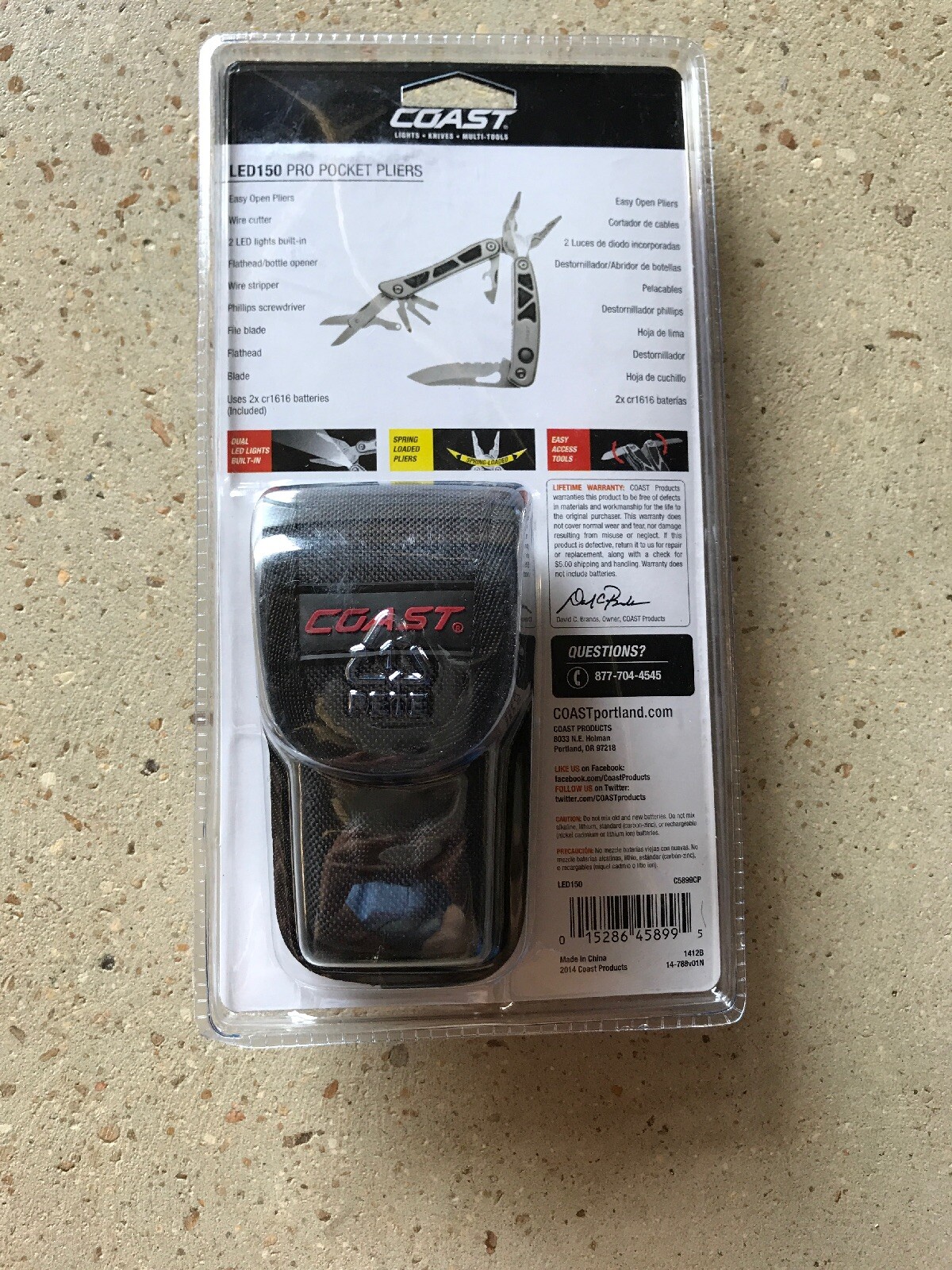 Coast LED150 Silver Pro Pocket Pliers C5899CP