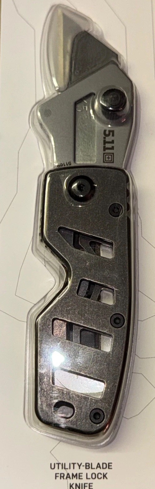 Utility-Blade Frame Lock Knife Only 5.11 Tactical Black Style # 51169 from set