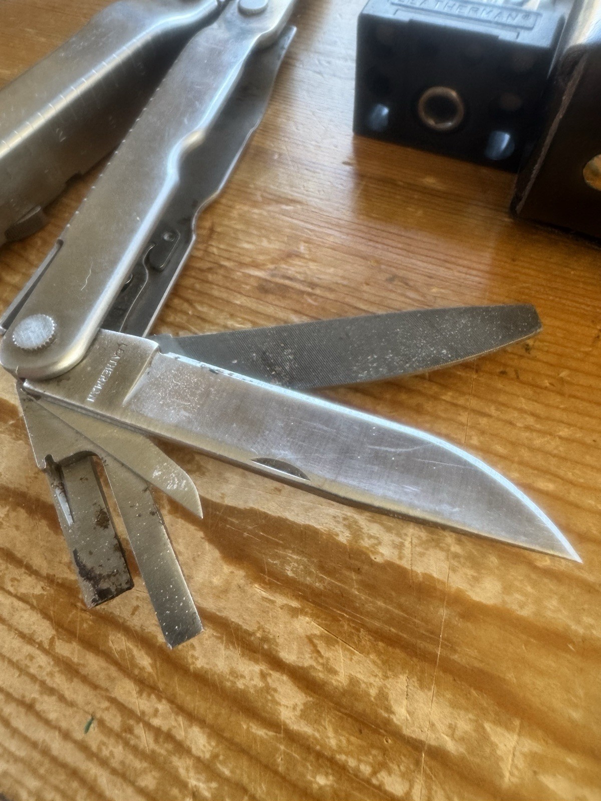 Leatherman Super Tool 200 w/ NOS Tool Adapter, Bits, Holder, Sheath