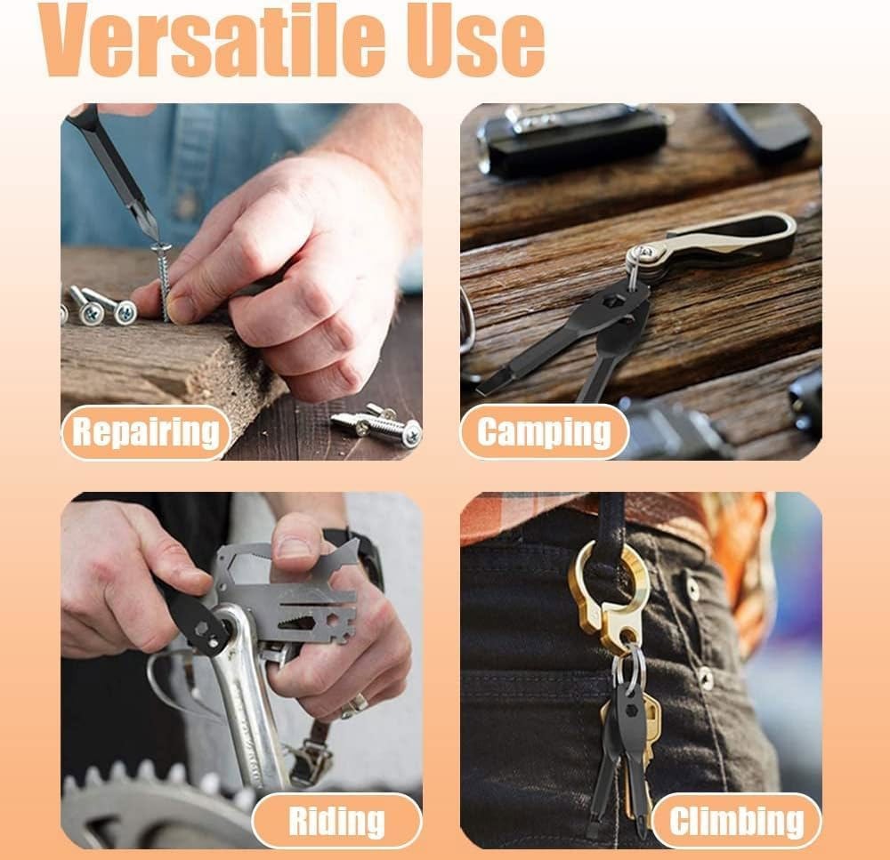 8Pcs Portable Mini Keychain Screwdriver Set Phillips Slotted Head Screwdrivers