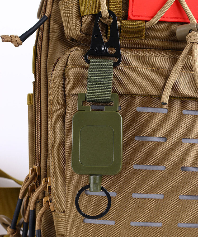 2PCS EDC Outdoor Telescopic Keychain Ring Buckle Anti-theft Backpack Carabiners