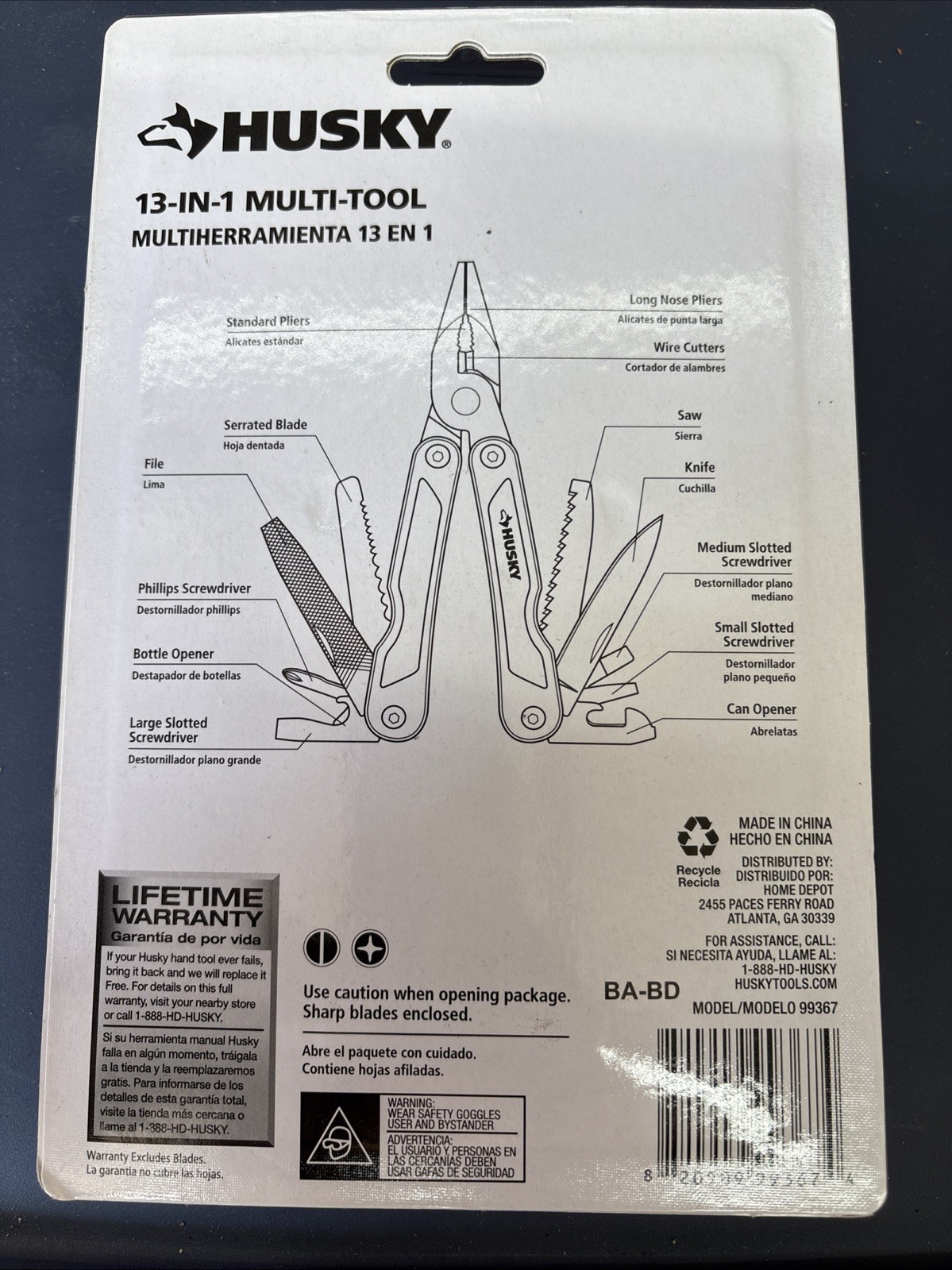 Husky 13-in-1 Multi-Tool Stainless Steel – Guaranteed New