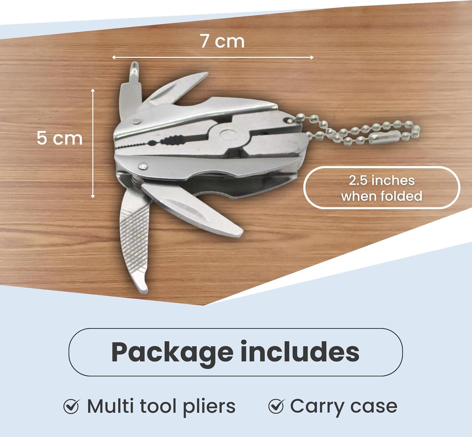 Mini Multitool Keychain Set – Multifunctional All In One Pocket Tool – 6-in-1, P