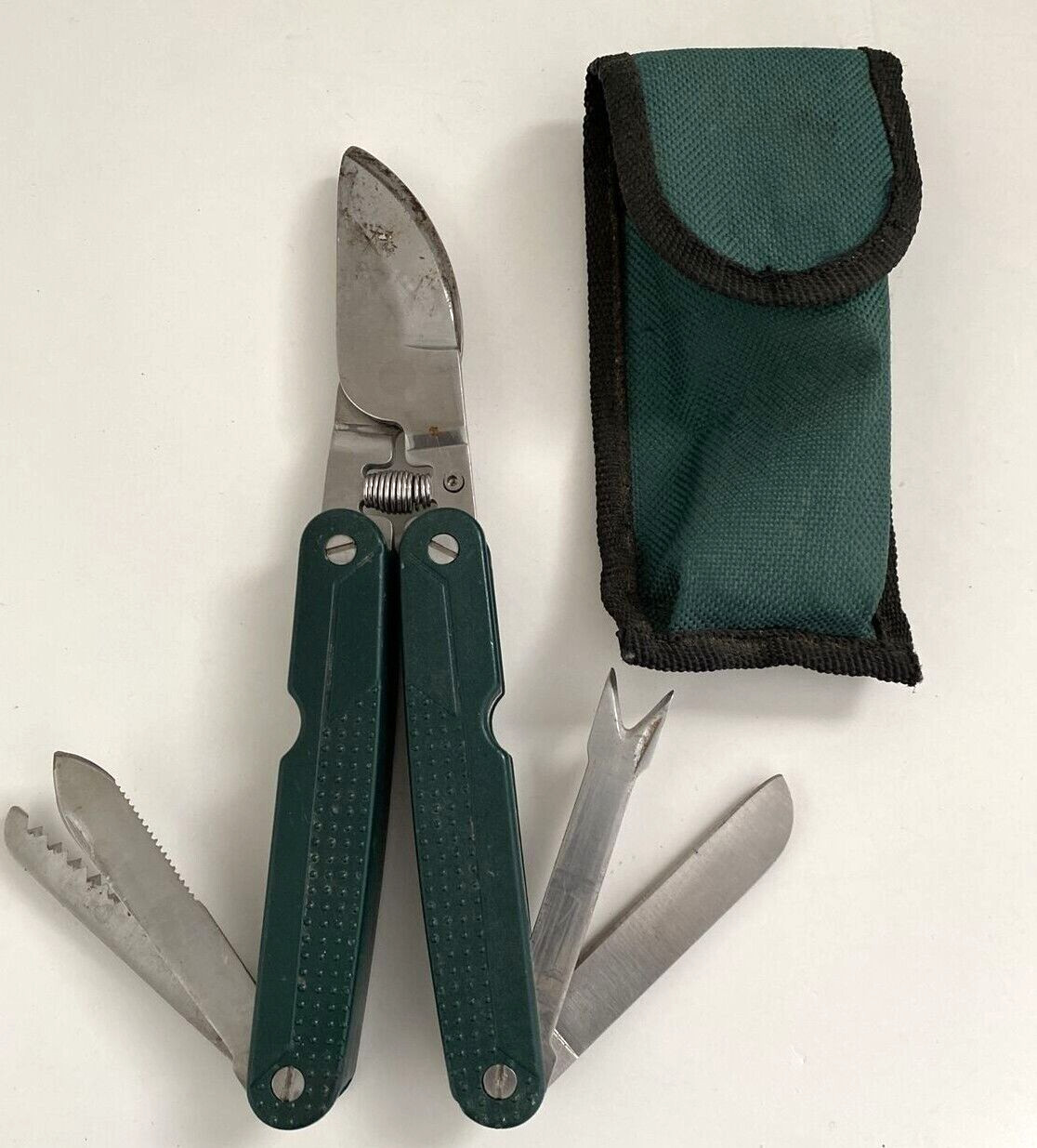 Lot 3 Multi Tools W/ Cases Pliers Cutters Saw, Scissors