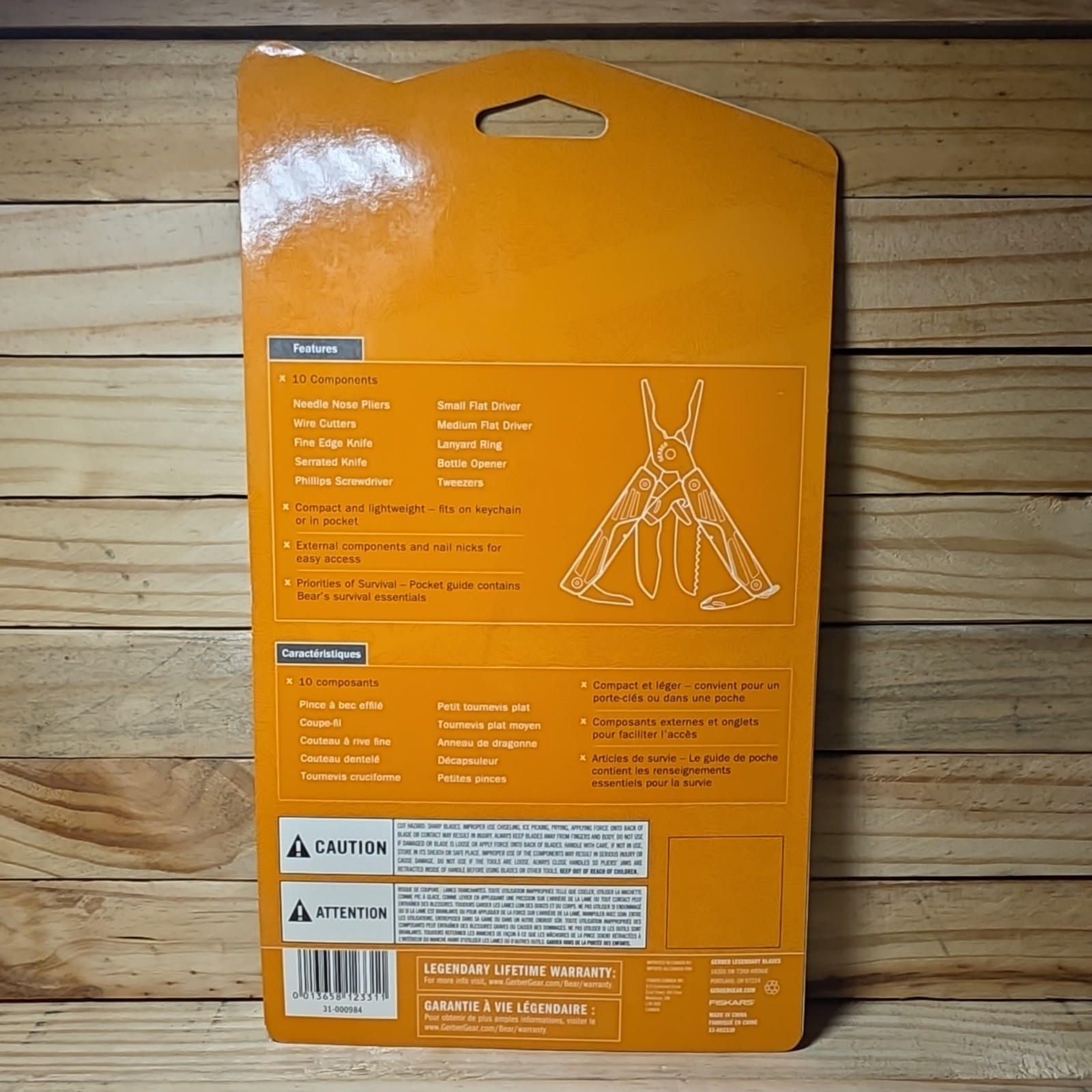 Gerber Bear Grylls Compact Multi-Tool 10 Tools Stainless, Serrated.