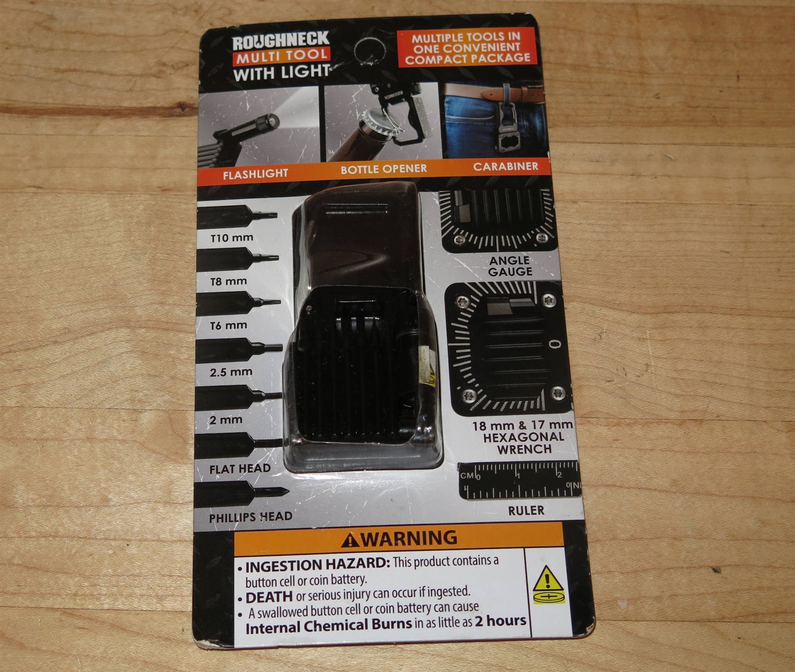RoughNeck Multi-Tool with LED Light – T10 T8 T6 Torx, Slotted, Philips & More