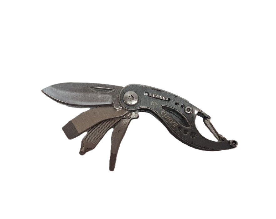 Gerber Curve Multi-Tool 6 Tools In 1 Carabiner Clip 2.25″ Closed