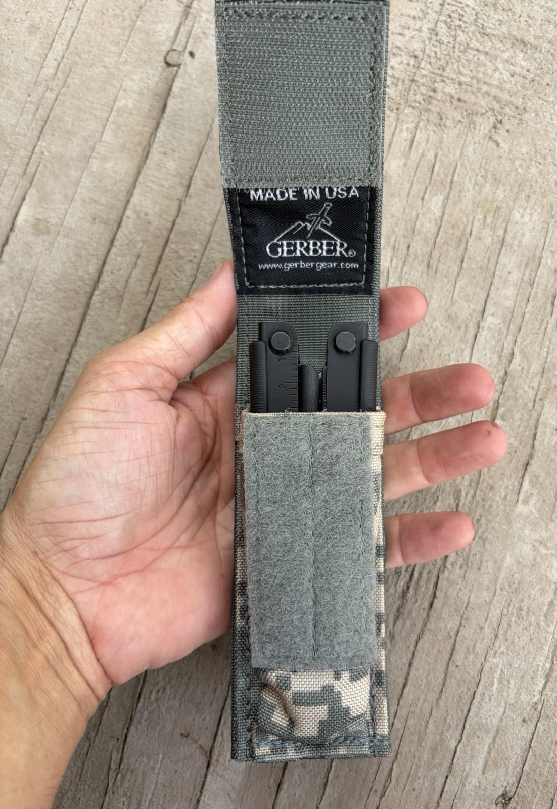 GERBER DET MULTIPLIER CAMPING BLACK OXIDE NEEDLE NOSE MULTI TOOL KNIFE W/SHEATH