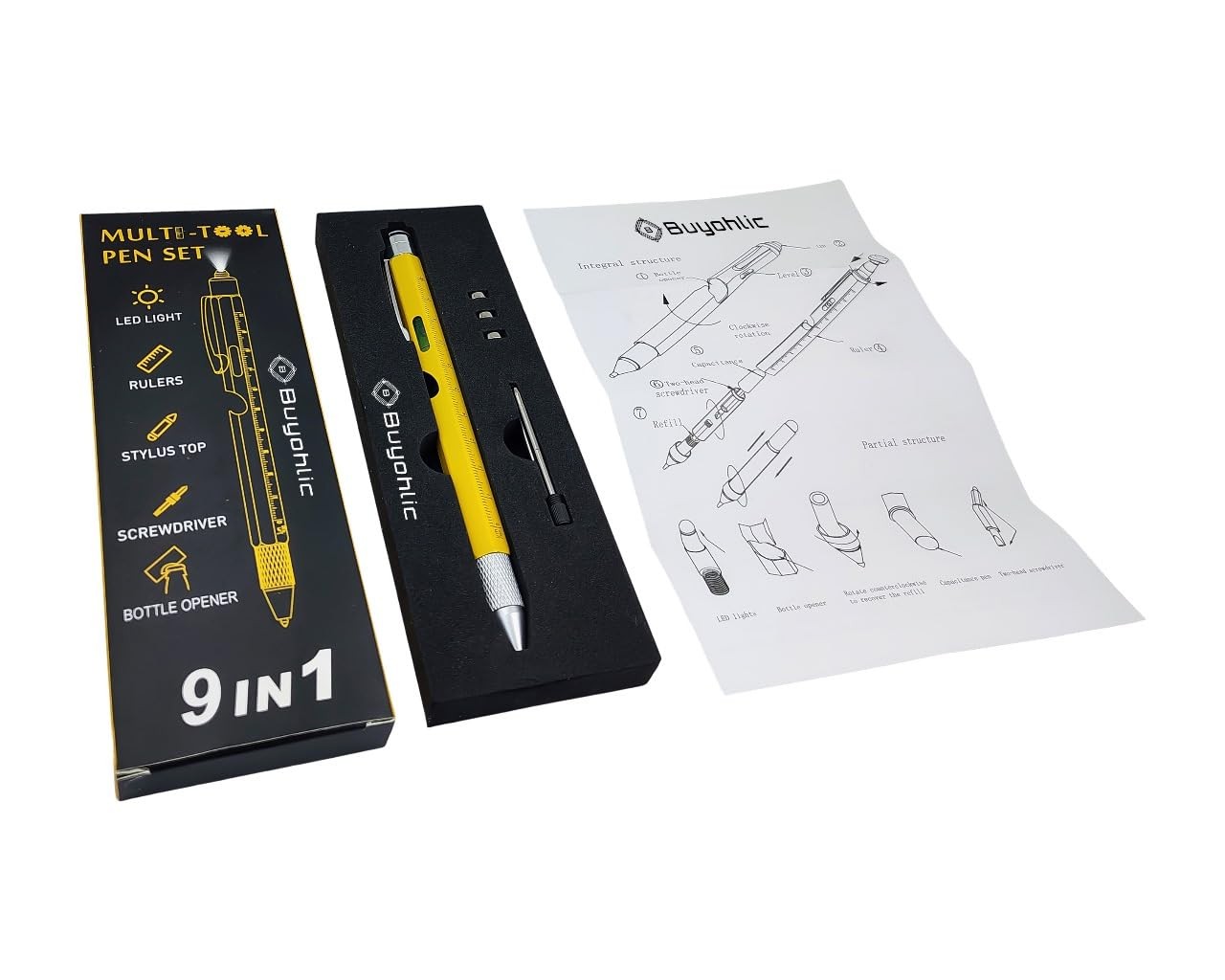 9in1 Multitool Pen Mens Cool Gadgets Fathers Day Gift Dad Grandpa Tool