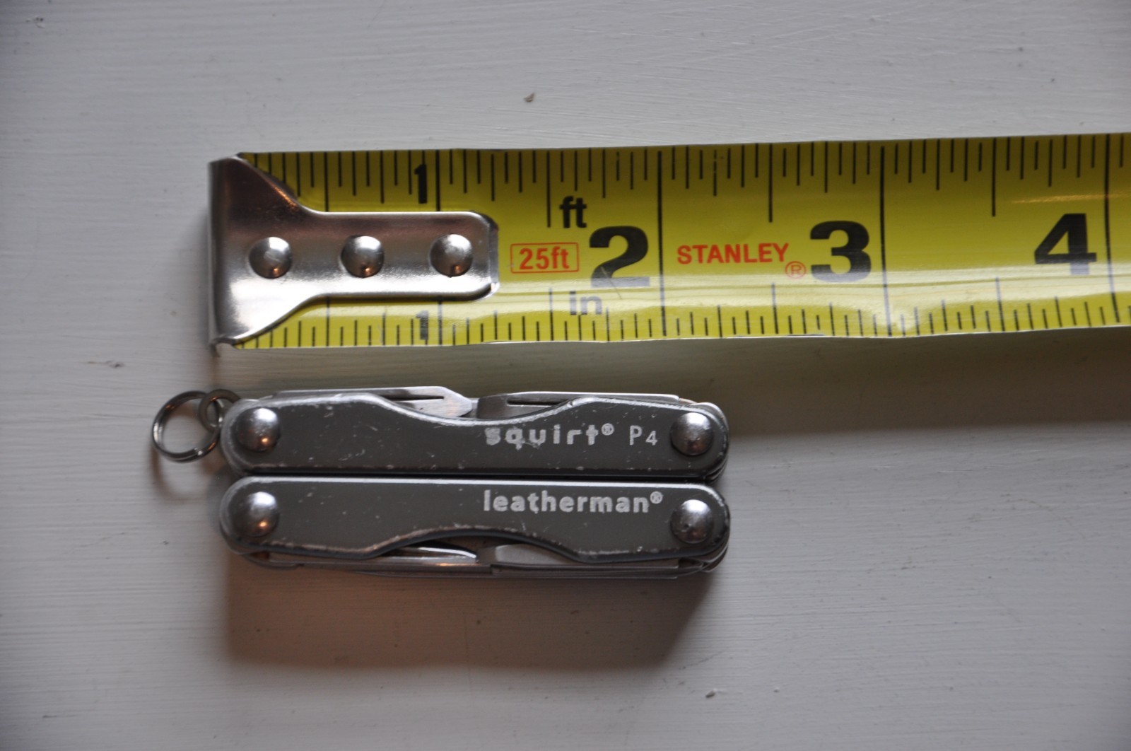 Gray Leatherman Retired Squirt P4 Multi-Tool Key Ring READ Full Description