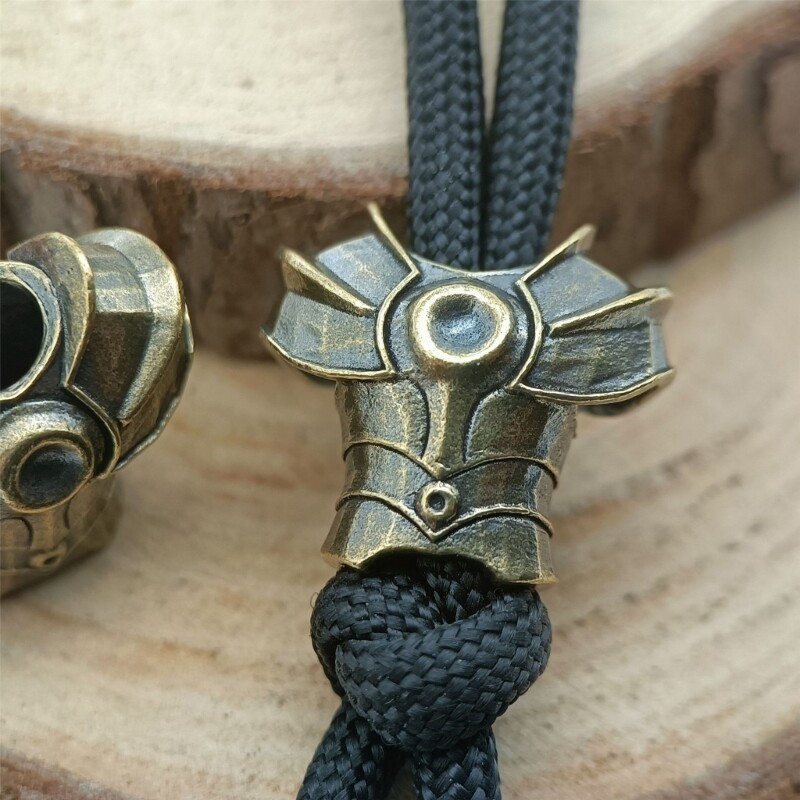 Vintage Brass Beads Fashion Parachute Cord Beads for Lanyard Pendants Key