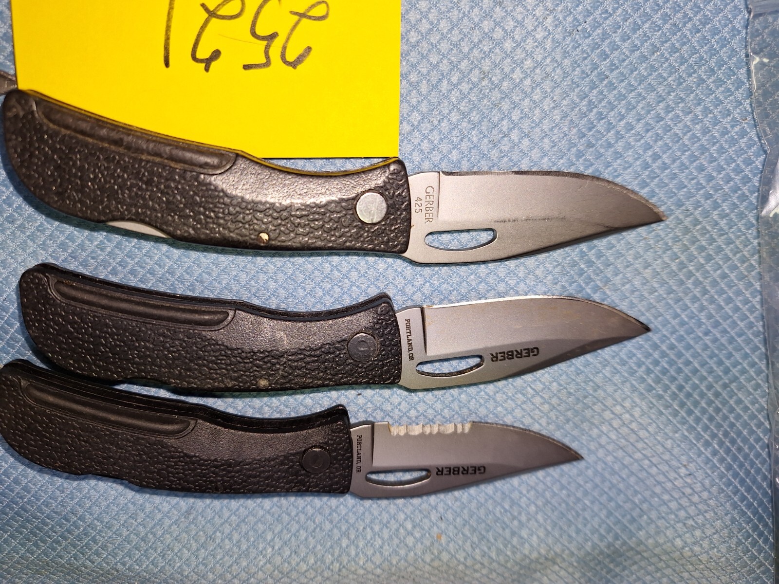 6 Gerber 425 EZ-OUT JR Pocket Knife lock back U.S.A. Loc 2521