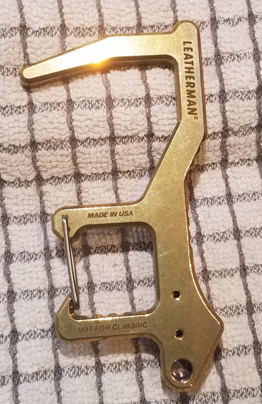 Leatherman Clean Contact Carabiner Tool Brass Corona Hook new box Edc Clip On