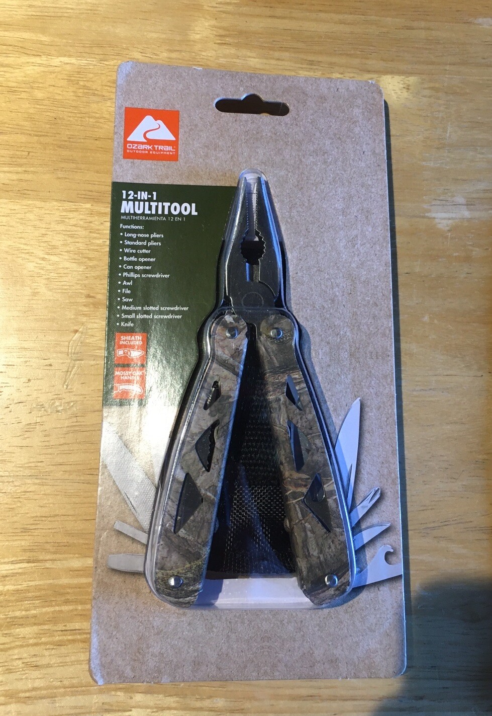 Ozark Trail 12-in-1 Multi-Tool Sheath Included Camo Handle New Sealed 6840